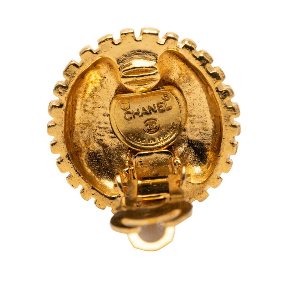 CHANEL Gold Logo Earrings - Picture 3 of 3